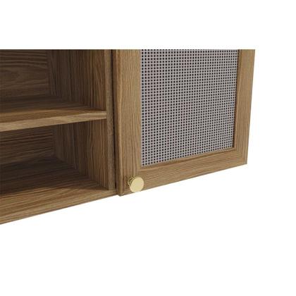 Imagem de Módulo Cozinha Kappesberg Botanic Armário Botanic M635 Nicho c/ 2 Portas c/ Tela 120cm Nogueira - Kappesberg