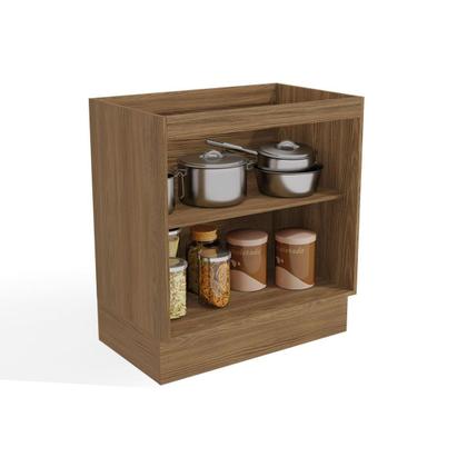 Imagem de Módulo Cozinha Kappesberg Botanic Balcão Botanic M623 c/ 2 Portas s/Tampo 80cm Nogueira/Verde Oliva - Kappesberg