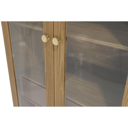 Imagem de Módulo Cozinha Kappesberg Botanic Botanic M628 c/ 2 Portas de Vidro e 1 Gaveta 50cm Nogueira/Fendi - Kappesberg