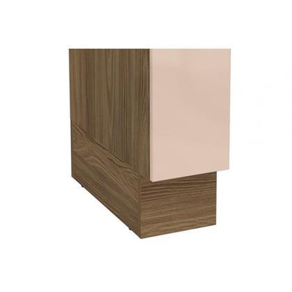 Imagem de Módulo Cozinha Kappesberg Curve Balcão Curve N621 c/ Porta Condimento s/Tampo 20cm Nogueira/Macadamia-Kappesberg