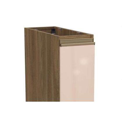 Imagem de Módulo Cozinha Kappesberg Curve Balcão Curve N621 c/ Porta Condimento s/Tampo 20cm Nogueira/Macadamia-Kappesberg