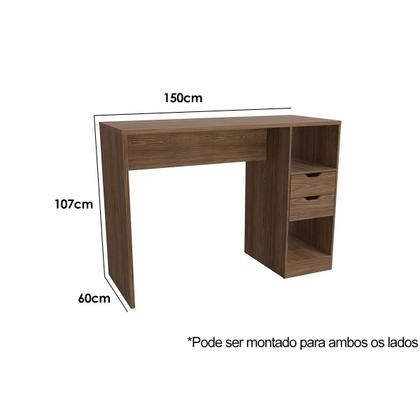 Imagem de Módulo Cozinha Kappesberg Curve Curve Gourmet N632 c/ 2 Gavetas 107x150cm Nogueira-Kappesberg