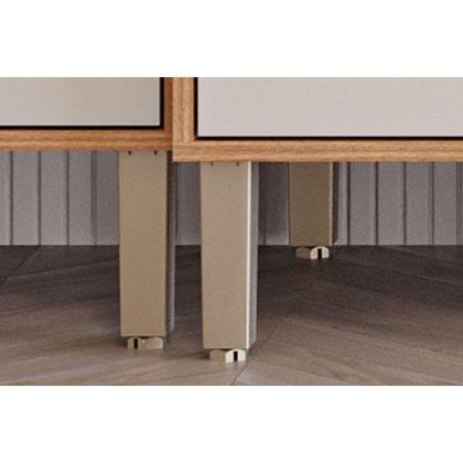 Imagem de Módulo Cozinha MGM Divina 5 Peças (2Aéreos+1Balcão+1Paneleiro+1TorreQuente) C5P185 Freijo/Off White-MGM