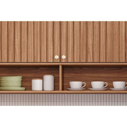 Imagem de Módulo Cozinha MGM Divina 5 Peças (2Aéreos+1Balcão+1Paneleiro+1TorreQuente) C5P185 Freijo/Off White-MGM