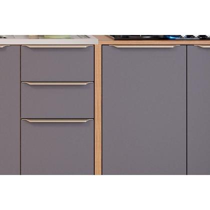 Imagem de Módulo Cozinha MGM Divina 5 Peças (2Aéreos+2Balcões+1TorreQuente) C5P187 Freijo/Titanium-MGM