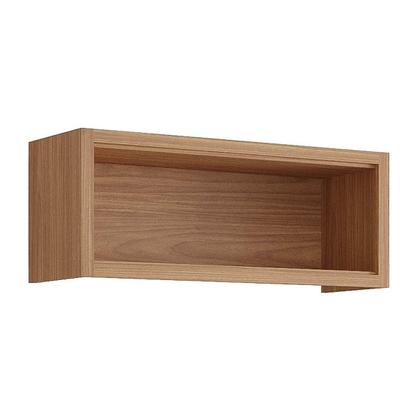 Imagem de Módulo Cozinha MGM Eloise Armário Geladeira c/ 1 Porta Basculante Riscada 80 cm Cinamomo/Titanium-MGM