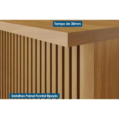 Imagem de Módulo Cozinha Nesher Imperatriz c/ 1 Porta e 4 Gavetas 120cm Freijo/Grafite-Nesher