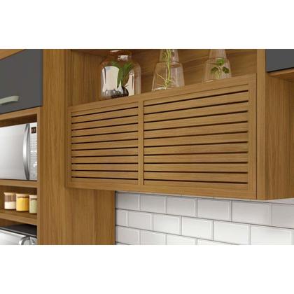 Imagem de Módulo Cozinha Nesher Princesa 3 Peças (1Aéreo+1Balcão+1Paneleiro) C3P20 Freijo/Grafite-Nesher