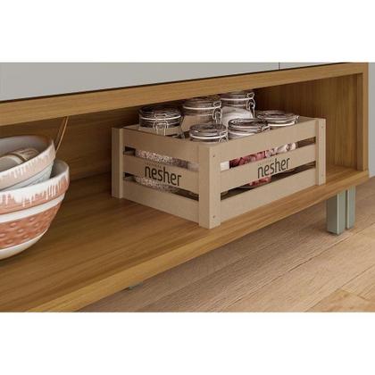 Imagem de Módulo Cozinha Nesher Princesa Balcão 1 Porta e 2 Gavetas c/ Tampo Freijo/Grafite