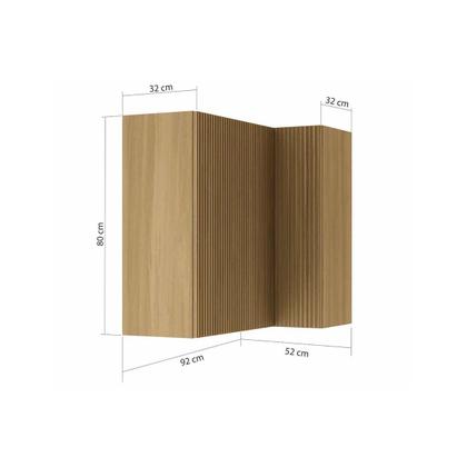 Imagem de Módulo Cozinha Nesher Rainha Armário Canto c/ 2Portas 92 cm Nature - Nesher