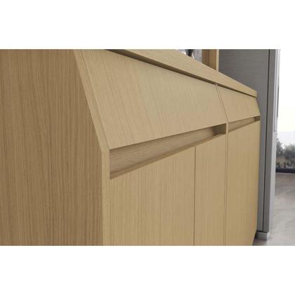 Imagem de Módulo Cozinha Nesher Simone Mendes Balcão c/ Tampo Simone Mendes c/ 2 Portas e 1 Gaveta 80cm Carvalho/Cinza-Nesher