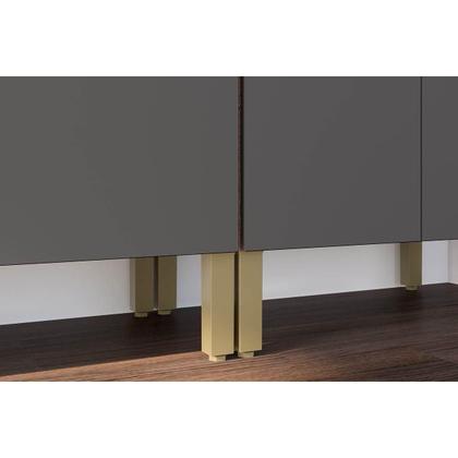 Imagem de Módulo Cozinha Ronipa Nápoli Prime Balcão p/ Pia 3 Portas e 2 Gavetas s/Tampo 120cm Amendoa/Off White-Ronipa