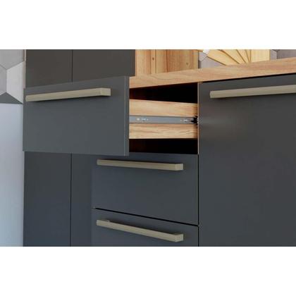 Imagem de Módulo Cozinha Ronipa Nápoli Prime Balcão p/ Pia 3 Portas e 2 Gavetas s/Tampo 120cm Amendoa/Off White-Ronipa