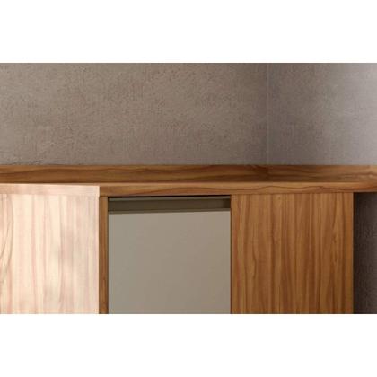 Imagem de Módulo Cozinha Ronipa Tempranillo Balcão Tempranillo Canto Reto c/ 1 Porta c/ Tampo 98cm Amendoa/Off White - Ronipa