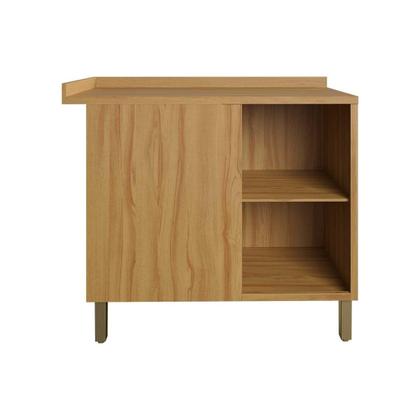 Imagem de Módulo Cozinha Ronipa Tempranillo Balcão Tempranillo Canto Reto c/ 1 Porta c/ Tampo 98cm Amendoa/Off White - Ronipa