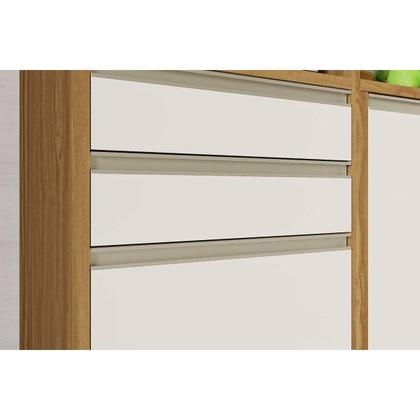 Imagem de Módulo Cozinha Ronipa Tempranillo Tempranillo 7 Peças (3Aéreos+2Balcões+1Paneleiro+1TorreQuente) C7P84 Amendoa/Off White - Ronipa