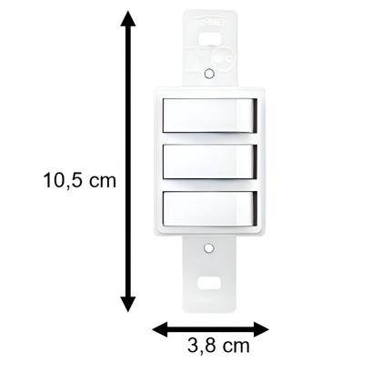Imagem de Modulo De 3 Interruptores Simples Fame Blanc