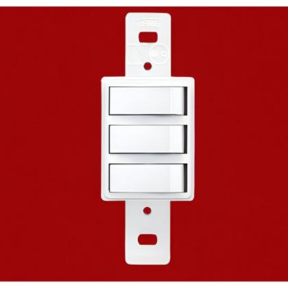 Imagem de Modulo De 3 Interruptores Simples Fame Blanc