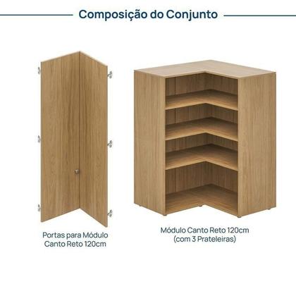 Imagem de Módulo de Canto Reto 120 Frame CabeCasa MadeiraOriginals