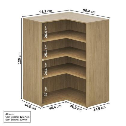 Imagem de Módulo de Canto Reto 120 Frame CabeCasa MadeiraOriginals