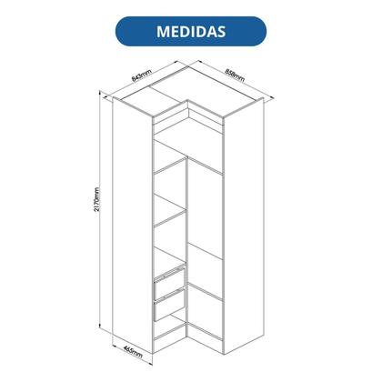 Imagem de Módulo de Canto Reto 2 Portas Infinity