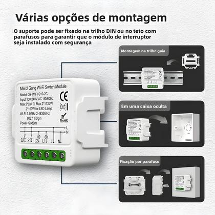 Imagem de Módulo De Controle De Cortinas Inteligente WiFi Zigbee TNCE Para Persianas E Motores De Cortinas,