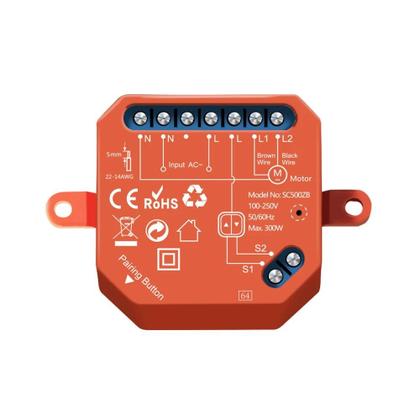 Imagem de Módulo De Controle De Cortinas Inteligentes ZigBee 3.0 Com Controle Remoto Pelo App Tuya E Controle