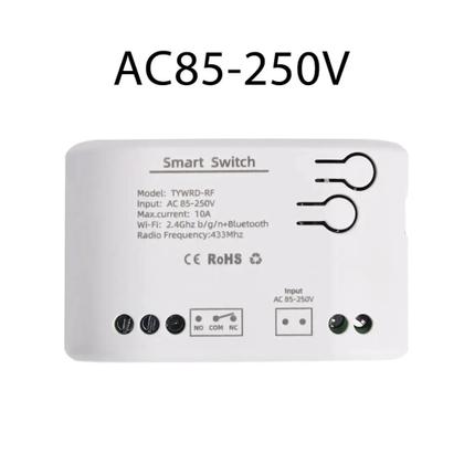 Imagem de Módulo De Controle Remoto Sem Fio Inteligente WiFi Tuya DC7-32V AC85-250V 2200W Receptor RF Relé 10A