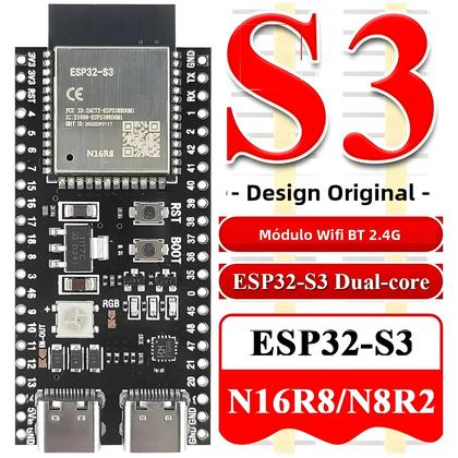 Imagem de Módulo De Desenvolvimento ESP32-S3 Wifi Bluetooth 44 Pinos Tipo-C 16MB Flash 8M PSRAM Para Arduino