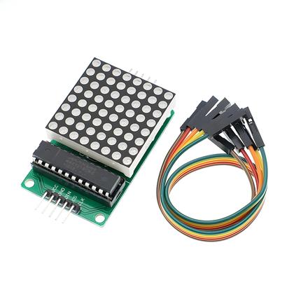 Imagem de Módulo De Display LED MAX7219 8x8 Com Matriz De Pontos Para Controle De Microcontrolador
