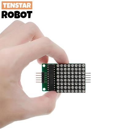 Imagem de Módulo De Display LED MAX7219 8x8 Com Matriz De Pontos Para Controle De Microcontrolador