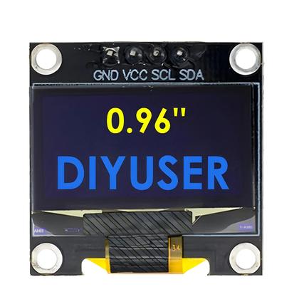Imagem de Módulo De Display OLED Branco De 0,96 Polegadas 128x64 I2C SSD1306 Tela LCD Para Arduino DIYUSER