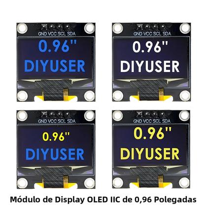 Imagem de Módulo De Display OLED Branco De 0,96 Polegadas 128x64 I2C SSD1306 Tela LCD Para Arduino DIYUSER