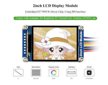 Imagem de Módulo de exibição LCD Waveshare Mini de 2 polegadas para Raspberry Pi