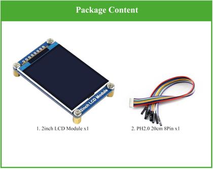 Imagem de Módulo de exibição LCD Waveshare Mini de 2 polegadas para Raspberry Pi