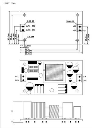 Imagem de Módulo de fonte de alimentação NOYITO AC to DC 5V 3A 15W