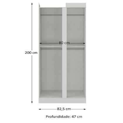 Imagem de Modulo De Guarda Roupas Canto Para Quarto Madrid Maxel Branco