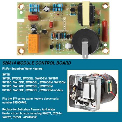 Imagem de Módulo de ignição da placa de circuito de controle de ignição para aquecedor de água e forno suburbano para trailers
