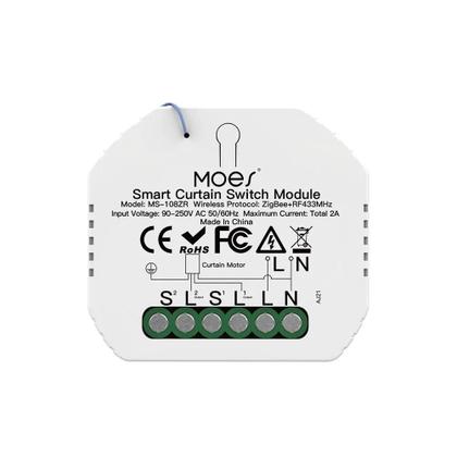 Imagem de Módulo De Interruptor De Cortina Inteligente ZigBee RF433 Para Persianas Motorizadas 2MQTT Smart