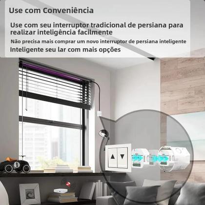 Imagem de Módulo De Interruptor De Cortina Inteligente ZigBee RF433 Para Persianas Motorizadas 2MQTT Smart