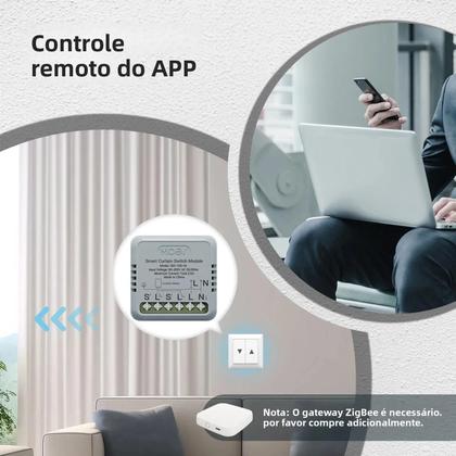 Imagem de Módulo De Interruptor De Cortina Mini Smart WiFi ZigBee Controle Remoto Pelo App Tuya Google Home