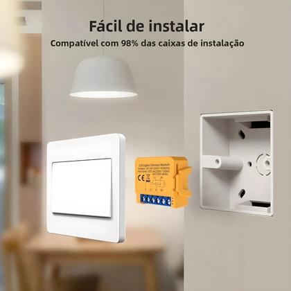 Imagem de Módulo De Interruptor De Luz Dimmer Inteligente WiFi ZigBee 1 2 Gang Controle Remoto APP Para Alexa