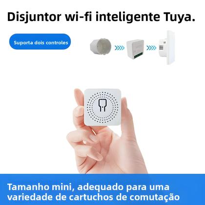 Imagem de Módulo De Interruptor Inteligente WiFi 16A Controle Bidirecional Mini Disjuntor Compatível Com Alexa