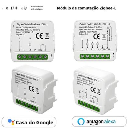 Imagem de Módulo De Interruptor Mini Inteligente Zigbee Tuya Sem Fio Neutro Necessário Compatível Com Alexa