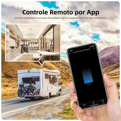 Imagem de Módulo De Interruptor Wifi Inteligente 16A Medidor De Energia Controle De 2 Vias Tuya Alexa Google