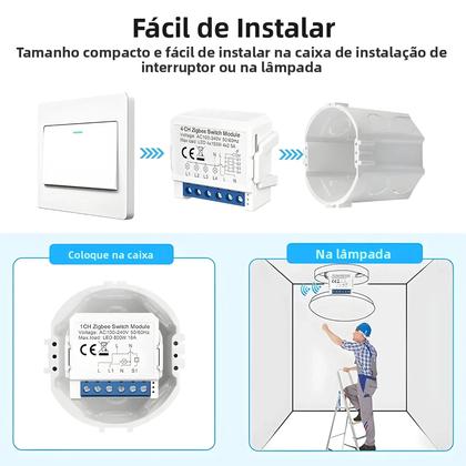 Imagem de Módulo De Interruptores De Luz WiFi Inteligente 1/2/3/4 Gang Tuya DIY Controle Bidirecional Alexa