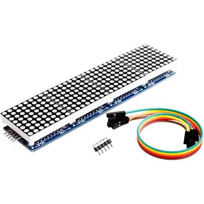 Imagem de Módulo De Matriz De Pontos MAX7219 32x8 4 Em 1 Display LED Para Arduino Raspberry Pi 5 Pinos