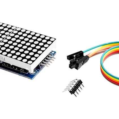 Imagem de Módulo De Matriz De Pontos MAX7219 32x8 4 Em 1 Display LED Para Arduino Raspberry Pi 5 Pinos