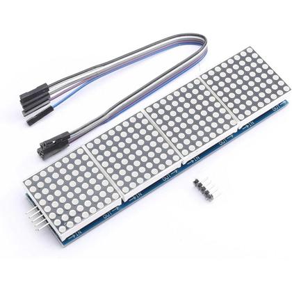 Imagem de Módulo De Matriz De Pontos MAX7219 32x8 4 Em 1 Display LED Para Arduino Raspberry Pi 5 Pinos