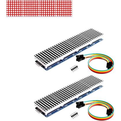Imagem de Módulo De Matriz De Pontos MAX7219 32x8 4 Em 1 Display LED Para Arduino Raspberry Pi 5Pin Drive